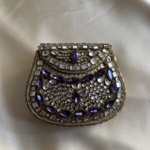 Kundans Clutch by Tuba jewels